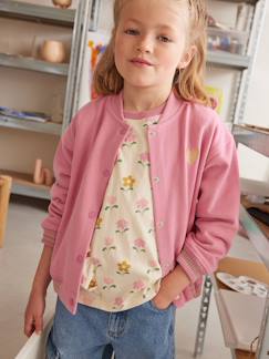 Menina 2-14 anos-Camisolas, casacos de malha, sweats-Casaco estilo teddy, em moletão, para menina