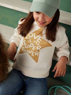 -Sweat Basics com motivo, para menina