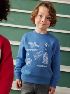 Menino 2-14 anos-Camisolas, casacos de malha, sweats-Sweatshirts-Sweat Basics com motivo gráfico, para menino