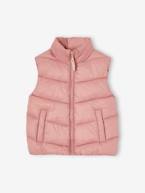 Colete leve acolchoado, para menina baunilha+rosa-blush 