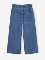 Jeans largos estilo carpinteiro, para menina azul claro+azul medio 