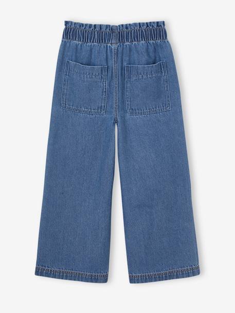 Jeans largos estilo carpinteiro, para menina azul claro+azul medio 