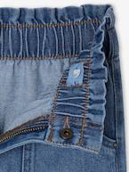 Jeans largos estilo carpinteiro, para menina azul claro+azul medio 