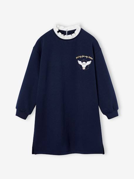 Vestido estilo sweat preppy, Harry Potter®, motivo Hedwig, para criança marinho 