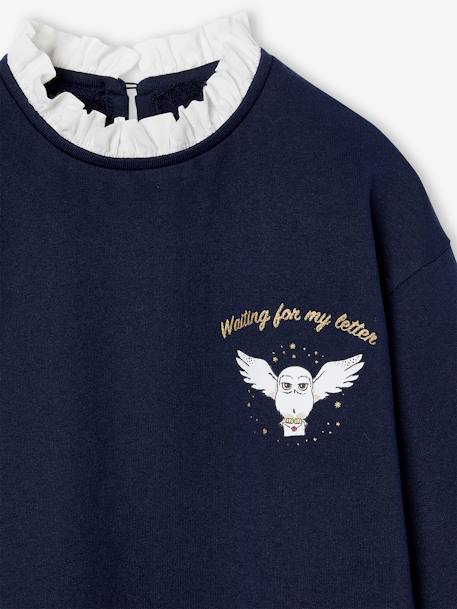 Vestido estilo sweat preppy, Harry Potter®, motivo Hedwig, para criança marinho 