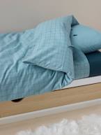 Conjunto de cama para criança, Magicouette CARONIMOS quadrados azuis+quadrados bege 