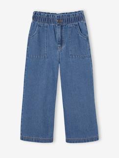 Menina 2-14 anos-Jeans largos estilo carpinteiro, para menina