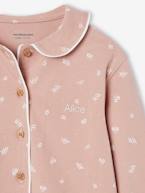 Pijama estampado com gola Claudine, para menina, personalizável rosa-pálido 