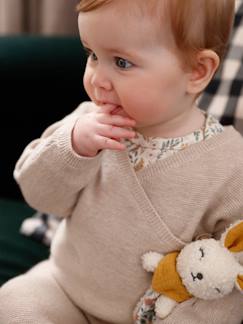 Bebé 0-36 meses-Camisolas, casacos de malha, sweats-Casaco em lã e algodão, para bebé