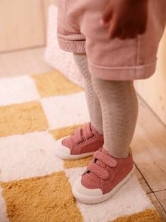 Calçado-Sapatilhas em tecido, com barras autoaderentes, para bebé