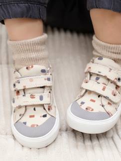 Calçado-Calçado bebé (17-26)-Sapatilhas em tecido, com barras autoaderentes