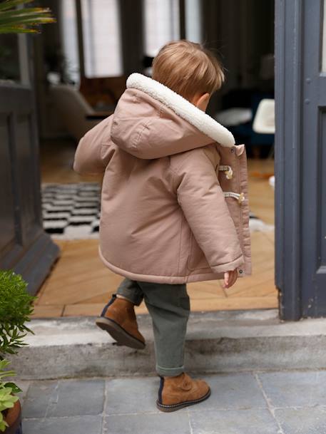 Parka com capuz, estilo canadiana, para bebé cappuccino 