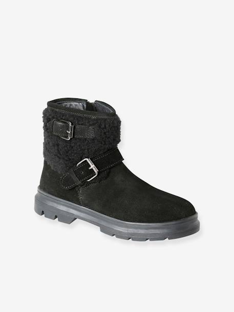 Botas com tiras, para menina preto 