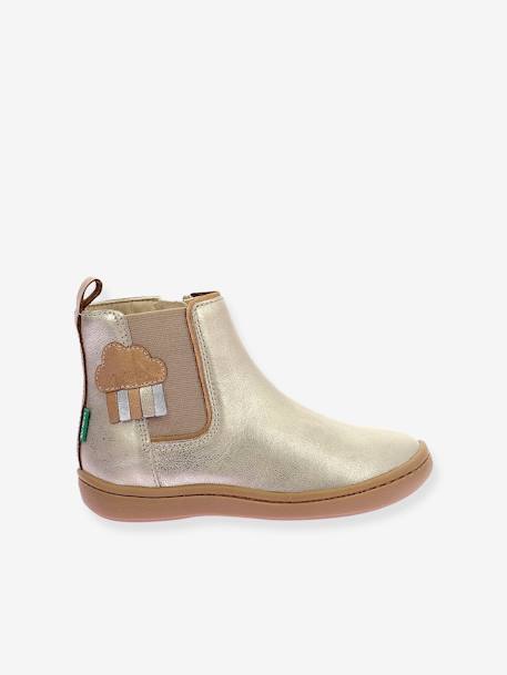 Botas Kick pop da KICKERS® bege-dourado 