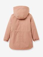 Parka da CYRILLUS, com forro em imitação pelo, para menina marinho+rosa 