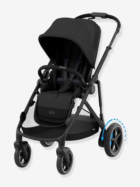 Carrinho de bebé evolutivo, e-Gazelle S CYBEX moon black preto 