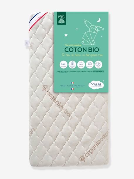 Colchão de bebé com capa amovível, em Algodão bio* branco 