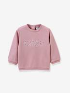 Sweat da CYRILLUS, com mensagem em tecido Liberty®, para bebé rosa 