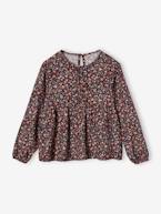 Blusa às flores, para menina estampado rosa 