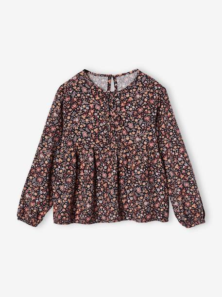 Blusa às flores, para menina estampado rosa 