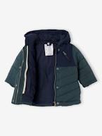 Parka 3 em 1 com casaco amovível, para bebé menino AZUL ESCURO LISO+verde-abeto 