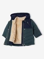 Parka 3 em 1 com casaco amovível, para bebé menino AZUL ESCURO LISO+verde-abeto 