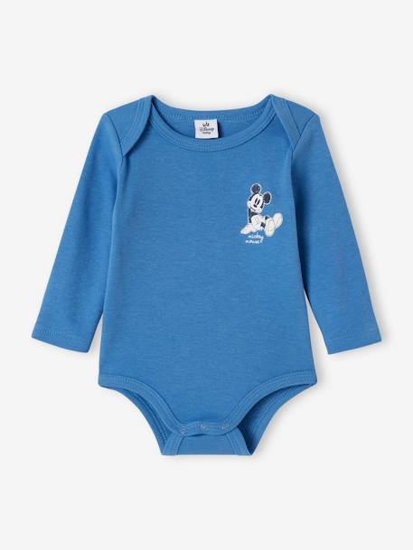 Lote de 2 bodies Disney® Mickey, para bebé azul-cambraia 