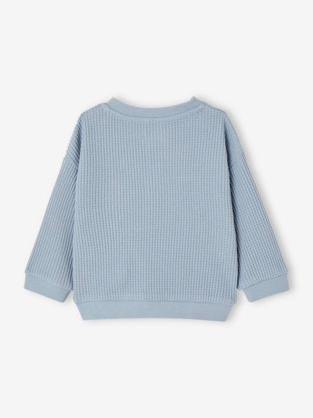 Sweat aos favos, para bebé menino azul-cristalino 