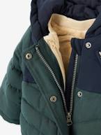 Parka 3 em 1 com casaco amovível, para bebé menino AZUL ESCURO LISO+verde-abeto 