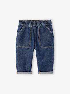 Bebé 0-36 meses-Calças, jeans-Jeans com cós elástico, para bebé