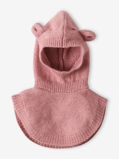 Bebé 0-36 meses-Gorro com plastrão em malha, para bebé menina