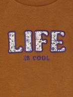 Sweat ' Life is cool', para menina bronze 