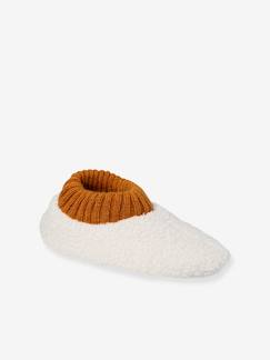 Calçado-Pantufas em sherpa, para menina