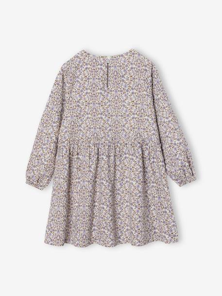 Vestido às flores, para menina cru 