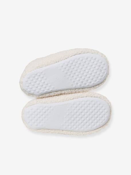 Pantufas em sherpa, para menina cru 