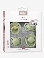 Pack de 4 chupetas Try It - BIBS bege+rosa-blush+verde-salva 