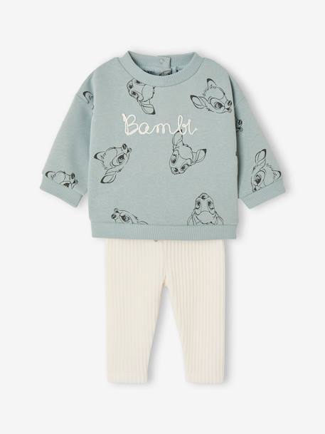 Conjunto sweat + leggings Bambi, da Disney®, para bebé azul-acinzentado 