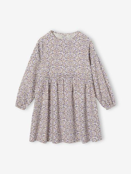 Vestido às flores, para menina cru 