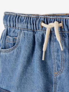 Bebé 0-36 meses-Calças, jeans-Jeans à militar com bolsos a contrastar, para bebé