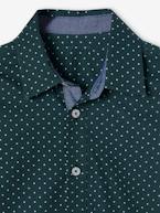 Camisa estampada às bolas, para menino AZUL CLARO ESTAMPADO+CASTANHO ESCURO ESTAMPADO+verde-abeto 