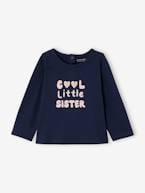 Camisola 'cool little sister' Basics, para bebé marinho 