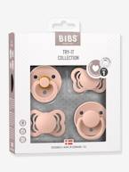 Pack de 4 chupetas Try It - BIBS bege+rosa-blush+verde-salva 