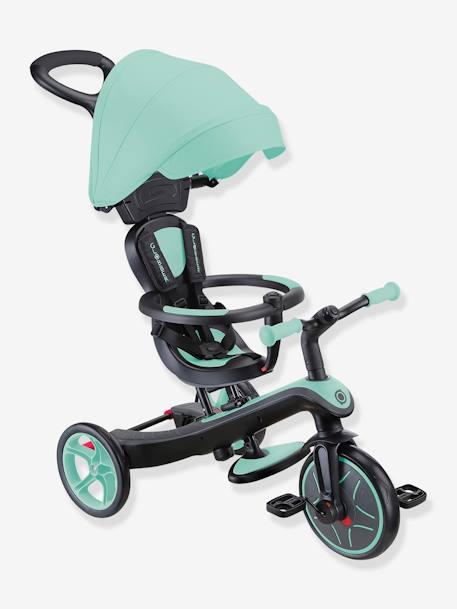 Triciclo evolutivo 4 em 1, da GLOBBER azul+bege+rosa+verde-menta 