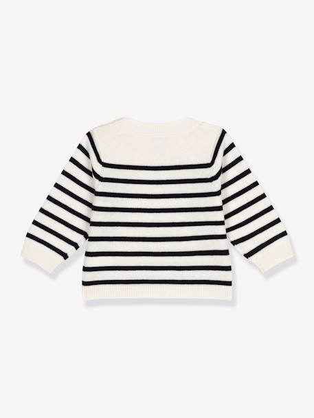 Camisola em tricot, da PETIT BATEAU riscas azuis 