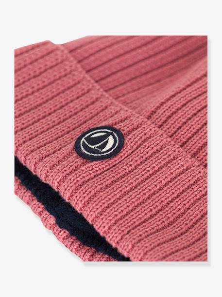 Gorro com forro em polar, da PETIT BATEAU rosa 