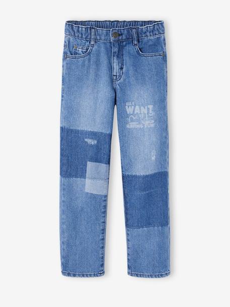 Jeans com emblemas, para menino double stone 