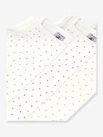 Lote de 3 pares de meias em tricot, para bebé, da Petit Bateau branco estampado 