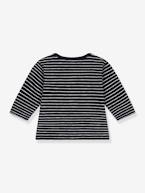 Camisola de mangas compridas, em jersey fino, para bebé, da Petit Bateau riscas marinho 