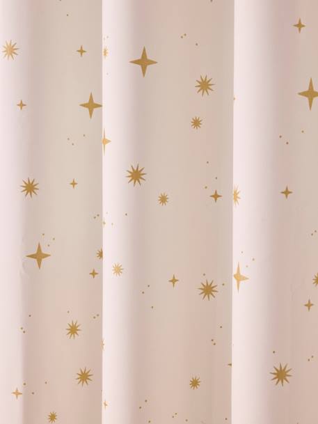 Cortinado opaco, com ilhós, às estrelas BRANCO MEDIO ESTAMPADO 