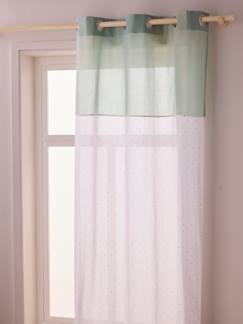 Têxtil-lar e Decoração-Decoração-Cortinados-Cortinado com ilhós estampado às bolas